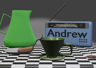 Modélisation 3D : tasse à café - Andrew