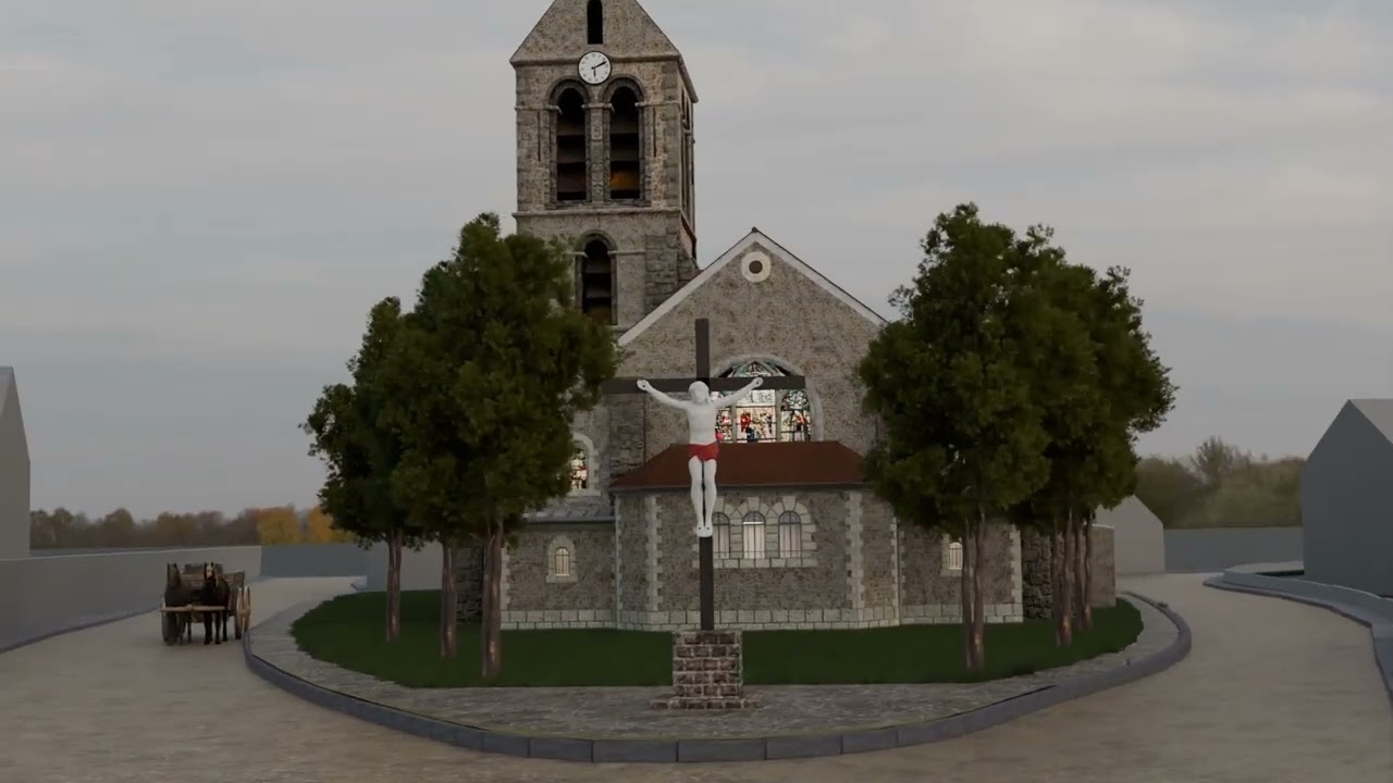 Reconstitution 3D de l'église Notre-Dame-de-l'Assomption de Marolles-en-Hurepoix